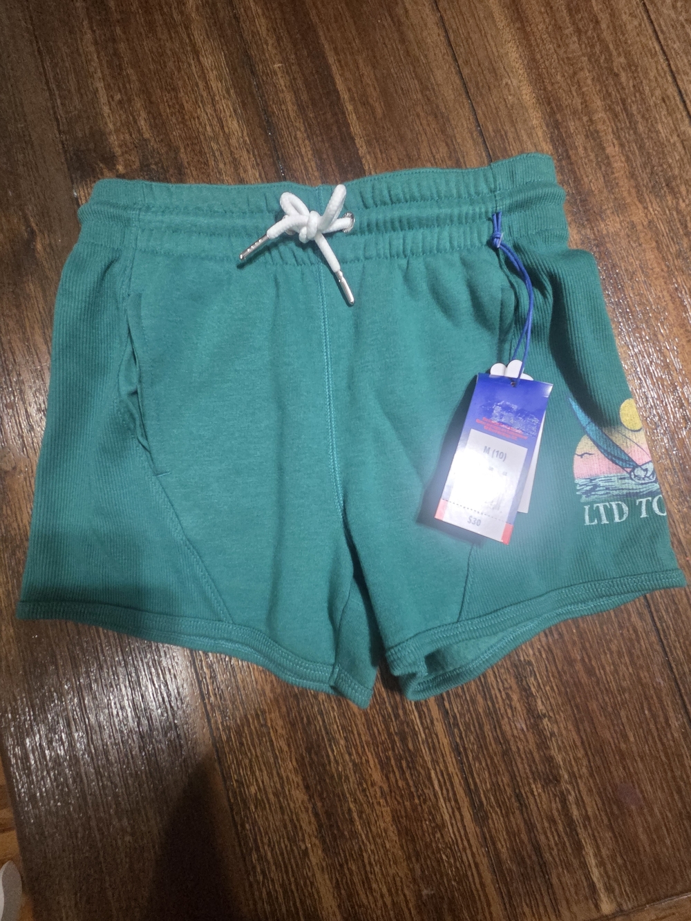 Limited Too Teal Green Girls' Drawstring Shorts